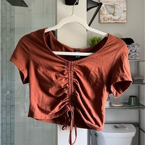 Brown crop top
